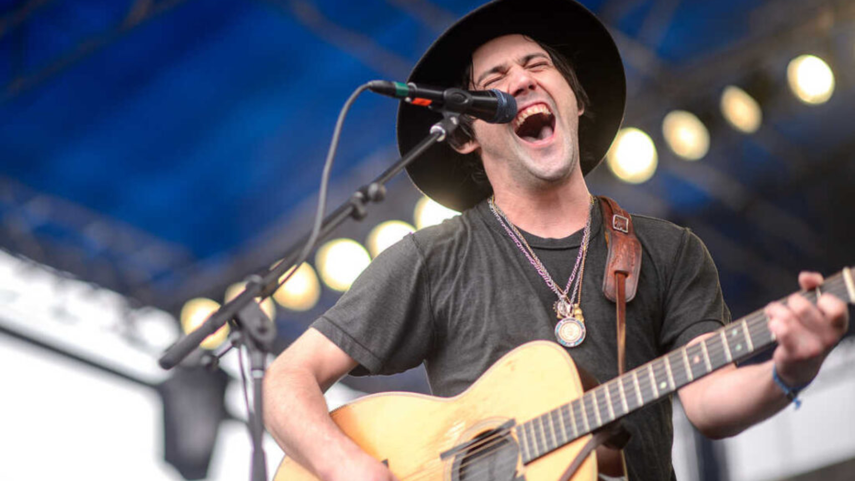 Conor Oberst performs at the 2014 Newport Folk Festival.