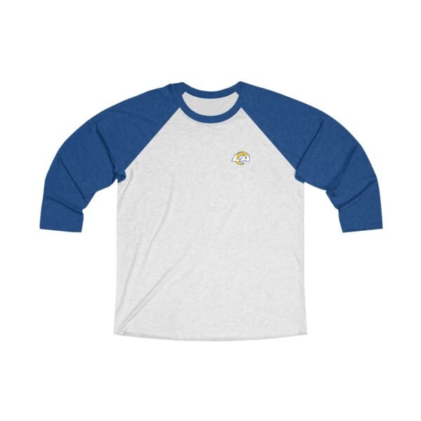 Los Angeles Rams Unisex Tri-Blend 34 Raglan Tee - Image 3