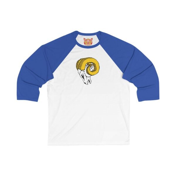 Los Angeles Rams Vintage Unisex 34 Sleeve Baseball Tee - Image 3