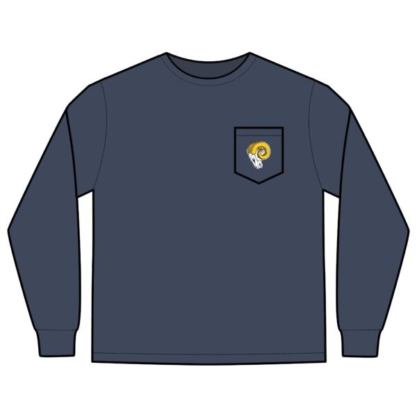 Los Angeles Rams Vintage Unisex Long Sleeve Pocket T-Shirt - Image 11