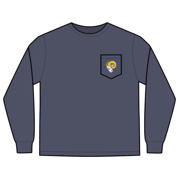 Los Angeles Rams Vintage Unisex Long Sleeve Pocket T-Shirt - Image 13