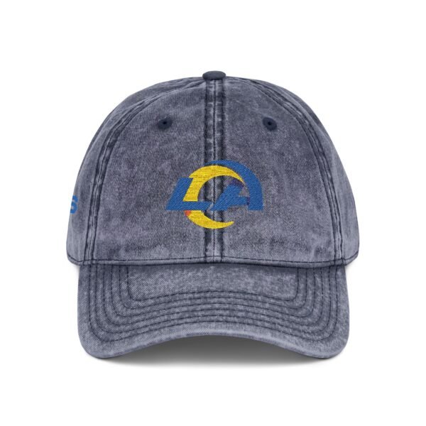 Los Angeles Rams Embroidered Logo on Vintage Cap - Image 5