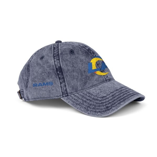 Los Angeles Rams Embroidered Logo on Vintage Cap - Image 7
