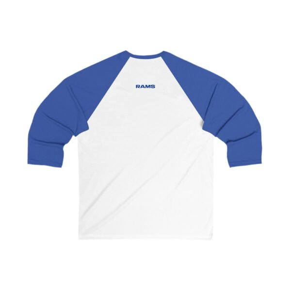 Los Angeles Rams Vintage Unisex 34 Sleeve Baseball Tee - Image 4