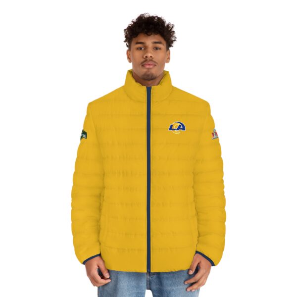 Los Angeles Rams Super Bowl LVI Men's Puffer Jacket - Image 3