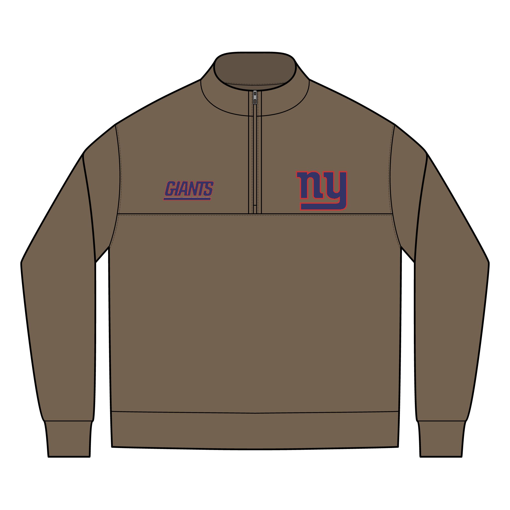 New York Giants Men's Linear Texture Quarter-Zip (Embroidery) - Image 2