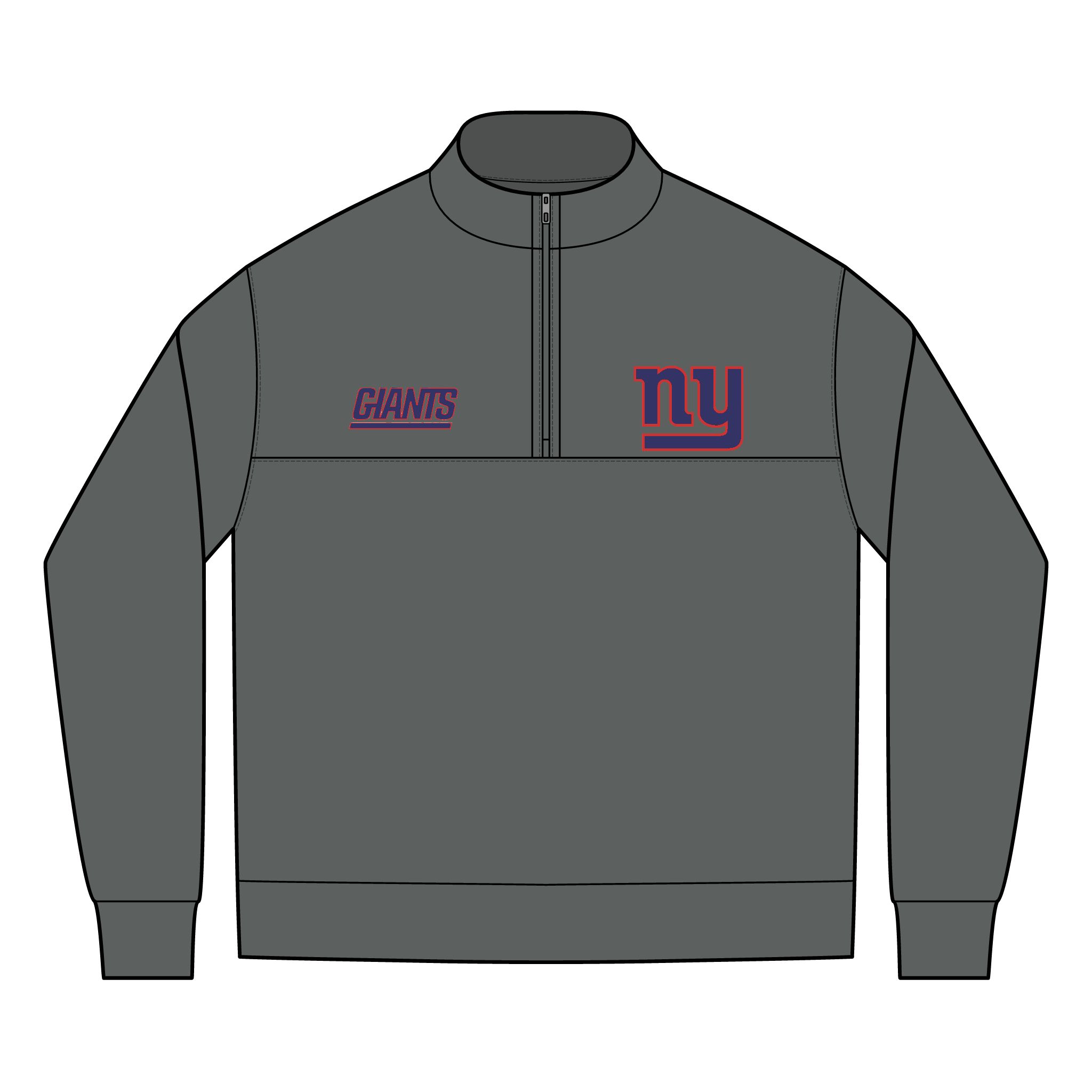 New York Giants Men's Linear Texture Quarter-Zip (Embroidery) - Image 3