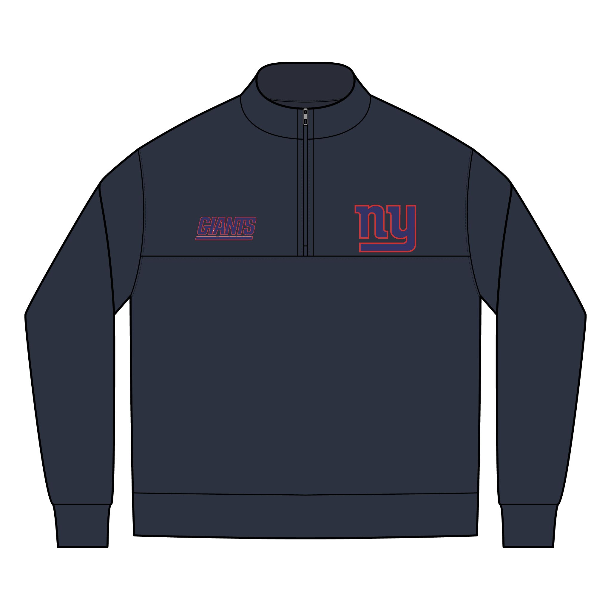 New York Giants Men's Linear Texture Quarter-Zip (Embroidery) - Image 4
