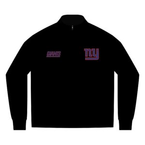 New York Giants Men's Linear Texture Quarter-Zip (Embroidery)