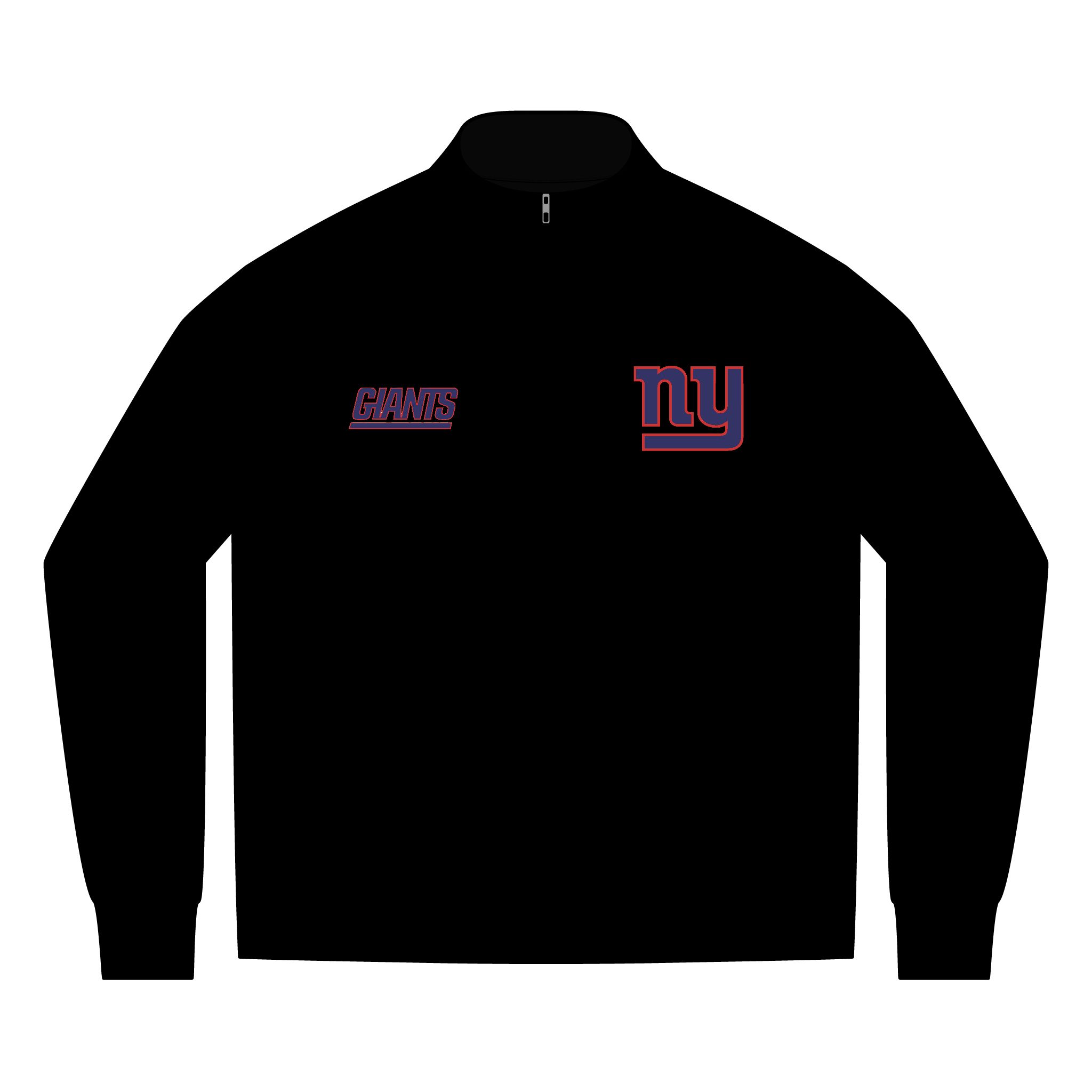 New York Giants Men's Linear Texture Quarter-Zip (Embroidery)