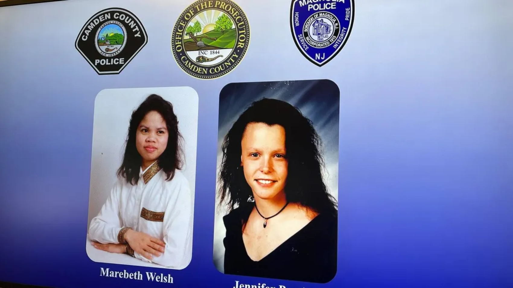 authorities-display-photos-of-24-year-old-marebeth-welsh-and-16-year-old-jennifer-persia-whose-murders-remained-unsolved-for-mo